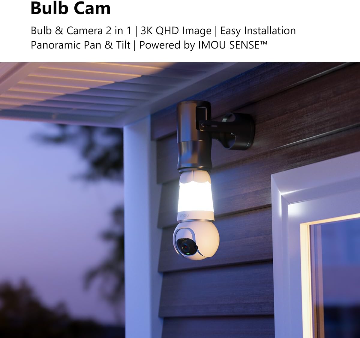 Imou 3MP Bulb Security Camera 360° WiFi Smart CCTV – Night Vision, Mobile App Control UAE