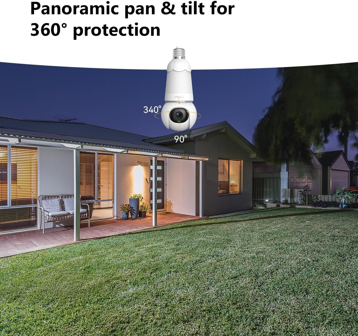 Imou 3MP Bulb Security Camera 360° WiFi Smart CCTV – Night Vision, Mobile App Control UAE