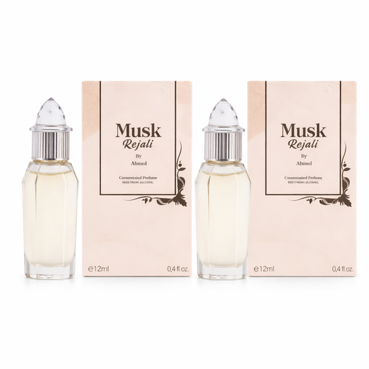 Ahmed Al Maghribi Musk Rejali 12ML (2 PCS Combo) – Alcohol Free Long Lasting Attar UAE