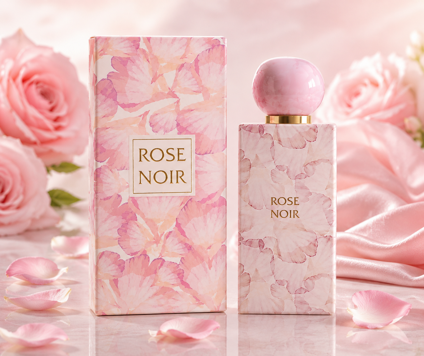 Rose Noir Perfume Combo (2 PCS) for Women – Floral Long Lasting Fragrance | Ahmed Al Maghribi UAE