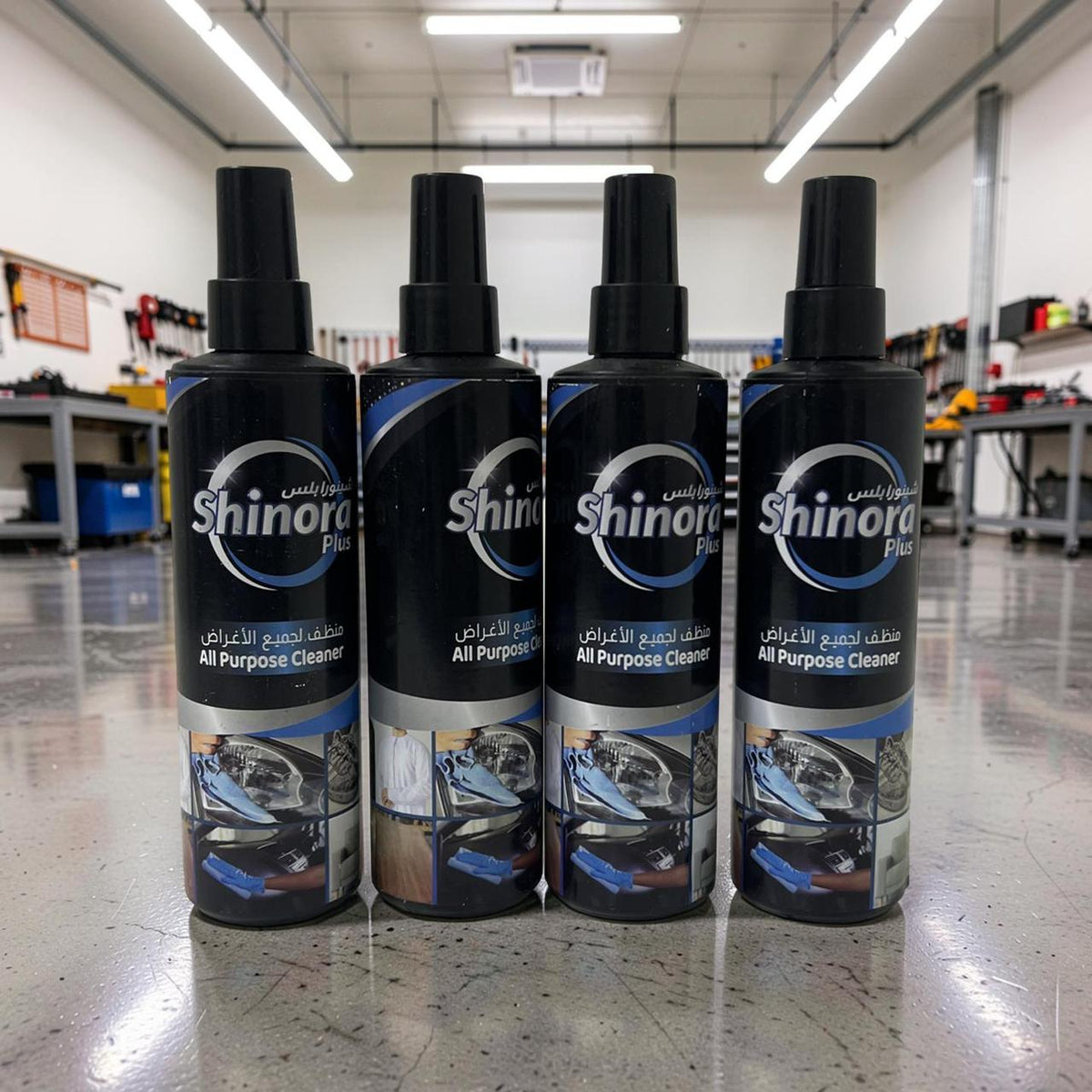 Shinora Plus All Purpose Cleaner Spray 4 PCS Combo – Multi Surface Cleaning Solution UAE